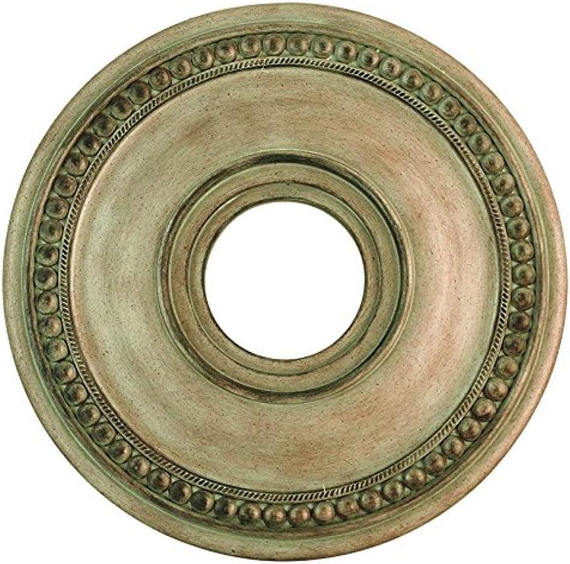 Livex Lighting 82073-73 Traditional Ceiling Medallion from Wingate Collection in Pwt, Nckl, B/S, Slvr. Finish, Medium, Hand Painted Antique Silver Leaf