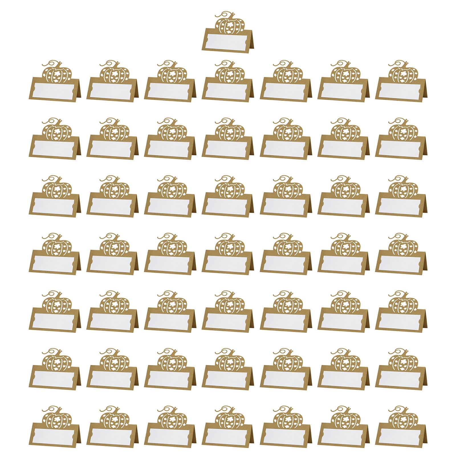 Hsioluted 50Piece Elegant Thanksgiving Pumpkin Place Cards Thanksgiving Place Cards Set with Elegant Pumpkin Designs for Tabletop