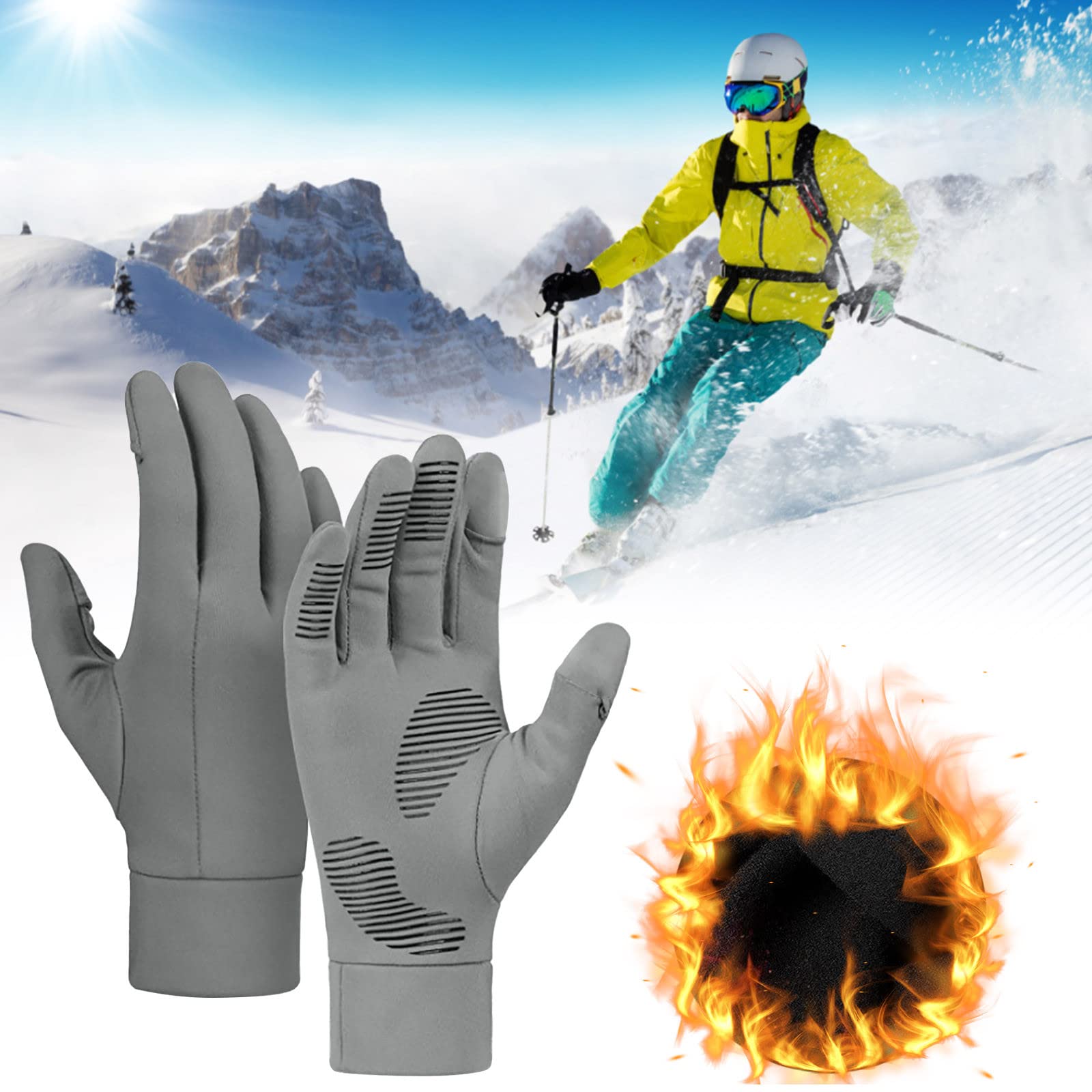 Guanti termici invernali per uomo e donna, impermeabili, caldi