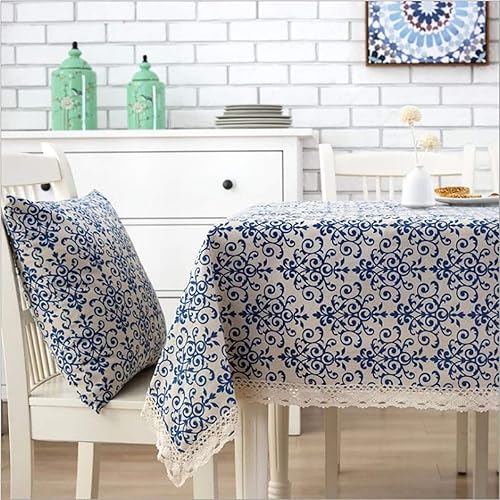 Miniatura 3 de Mantel Bringsine clásico rectangular de lino, para picnic, cena, varios tamaños