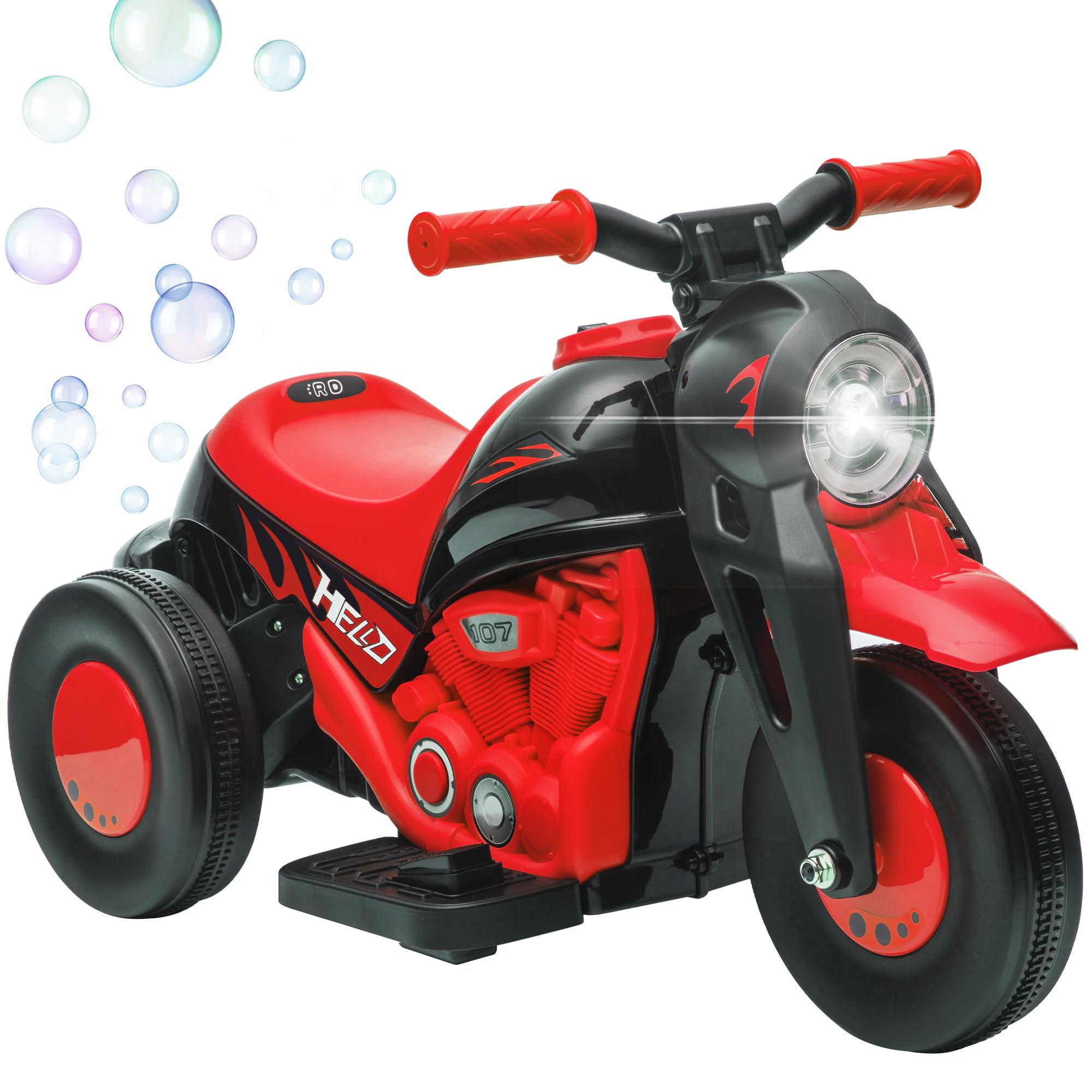 AIYAPLAY Moto électrique enfants 2-5 ans, 3 roues, 6 V, 3 km/h, avec