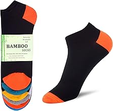 WeciBor Men's Bamboo Seamless Ankle Socks Breathable Soft Low-Cut Socks 6 Pairs