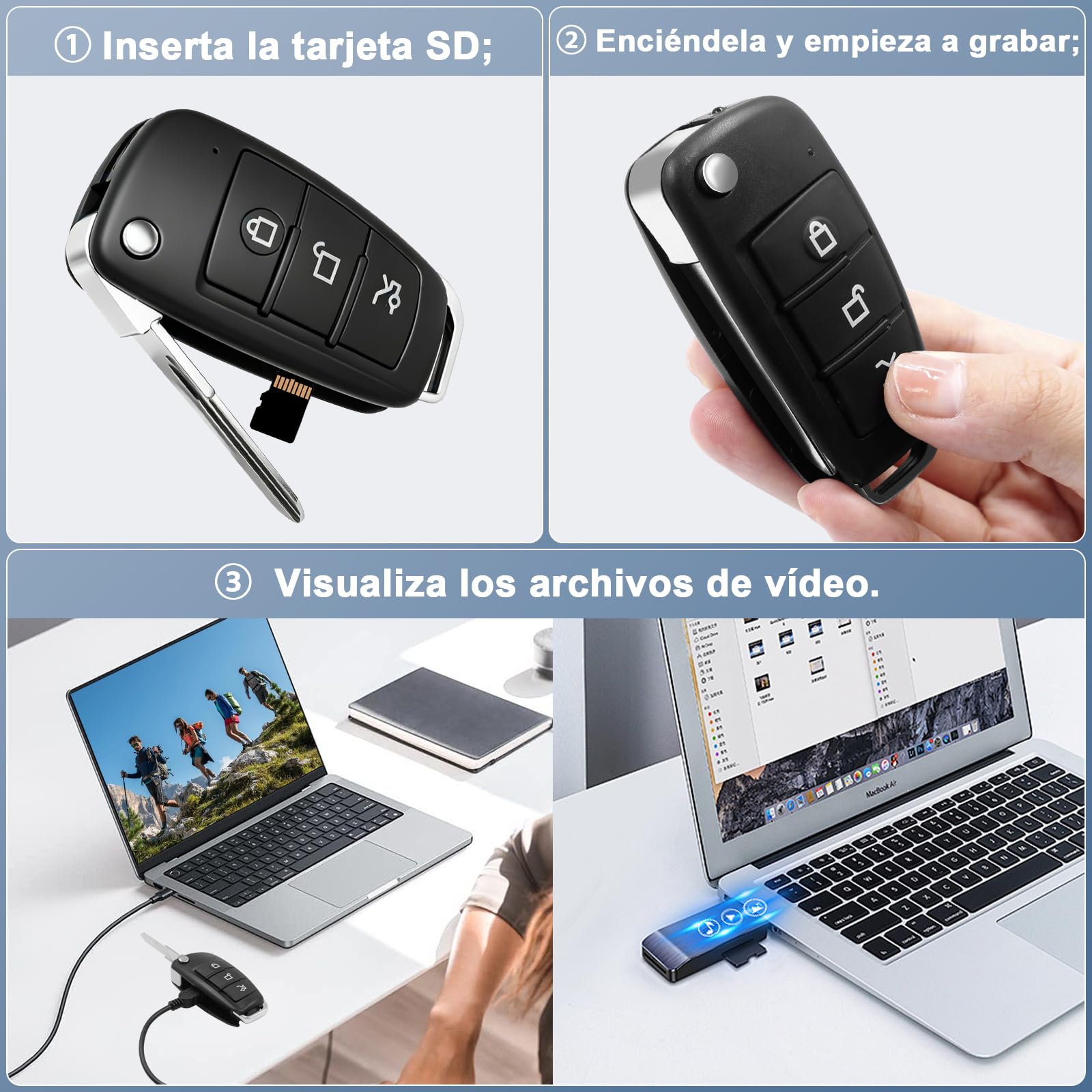 Mini Cámara Oculta Espía Oculta HD 1080P con Visión Nocturna y Detección de Movimiento