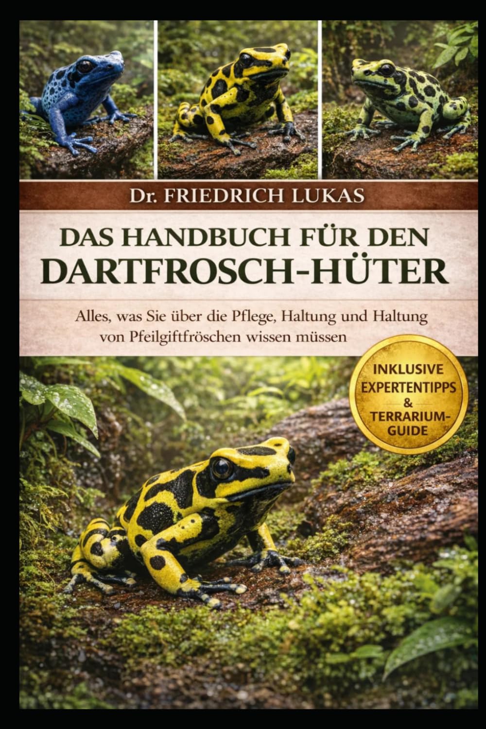 DAS HANDBUCH FÜR DEN DARTFROSCH-HÜTER: Alles, was Sie über die Pflege, Haltung und Haltung von Pfeilgiftfröschen wissen müssen