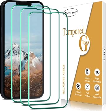 3 Pack Screen Protector for iPhone 14 6.1 inch Tempered Glass Film, Anti-Scratch, 9H Hardness, HD Clear, Anti Fingerprint, Bubble Free, Case Friendly, Easy Installation