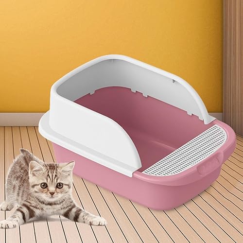 Miniatura 4 de Bandeja de arena para gatos fácil de limpiar, antisalpicaduras con cuchara, caja de arena para gatos, bandeja de arena para mascotas, suministros
