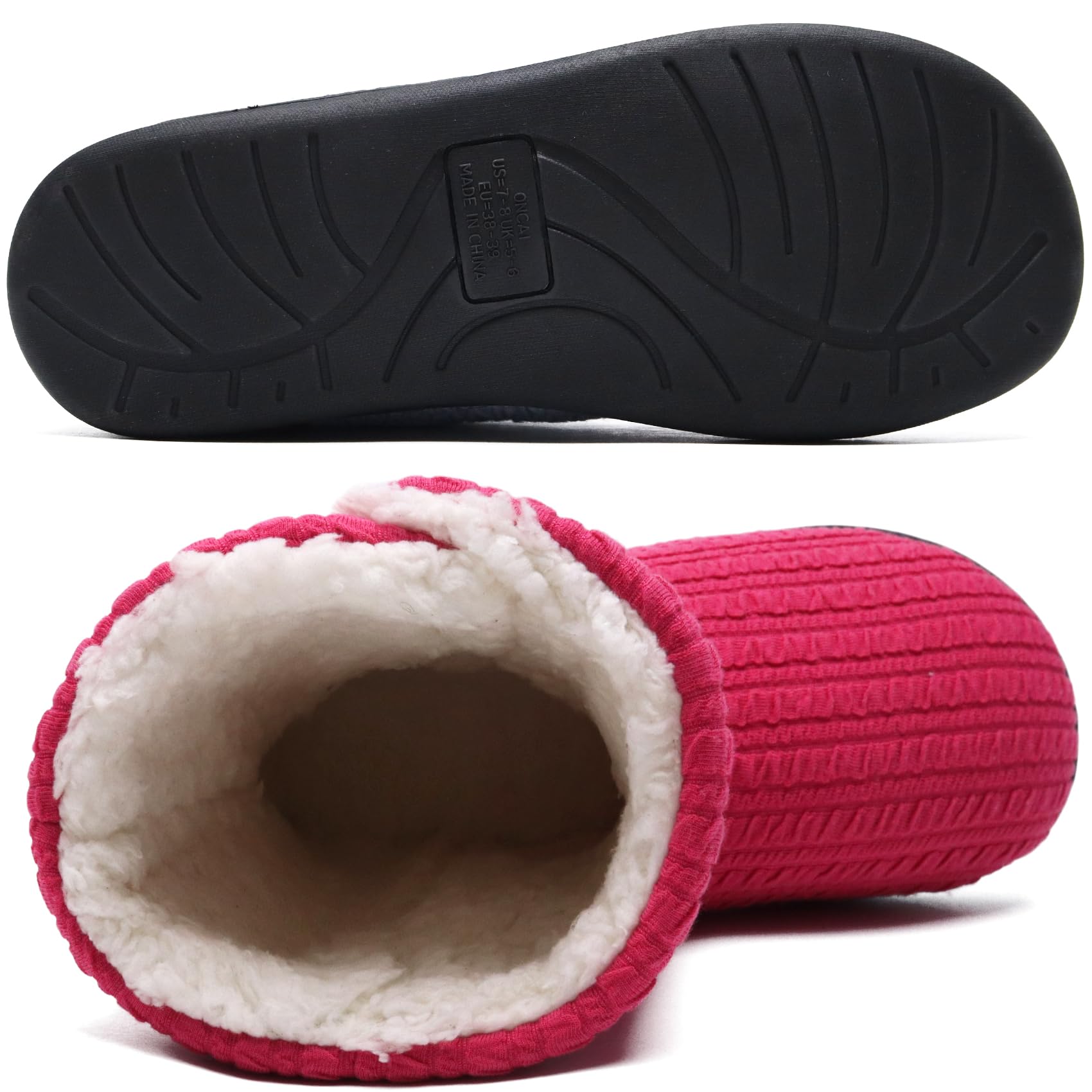 ONCAI Pantofole Da Donna Calde Pantofole In Tessuto a Maglia Comode Pantofole Antiscivolo Fashion