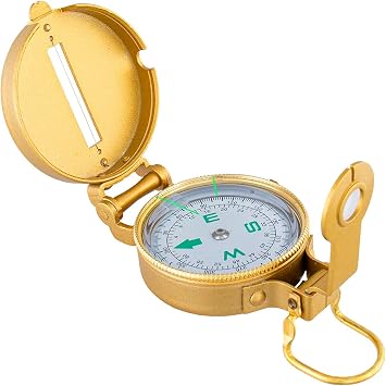 Fox Outdoor Products Military Marching & Lensatic Compasses - Durable Metal Compact Liquid-Filled Handheld Open Terrain Navigation Tools for Orienteering, Hiking, Camping, Backpacking & Map Reading