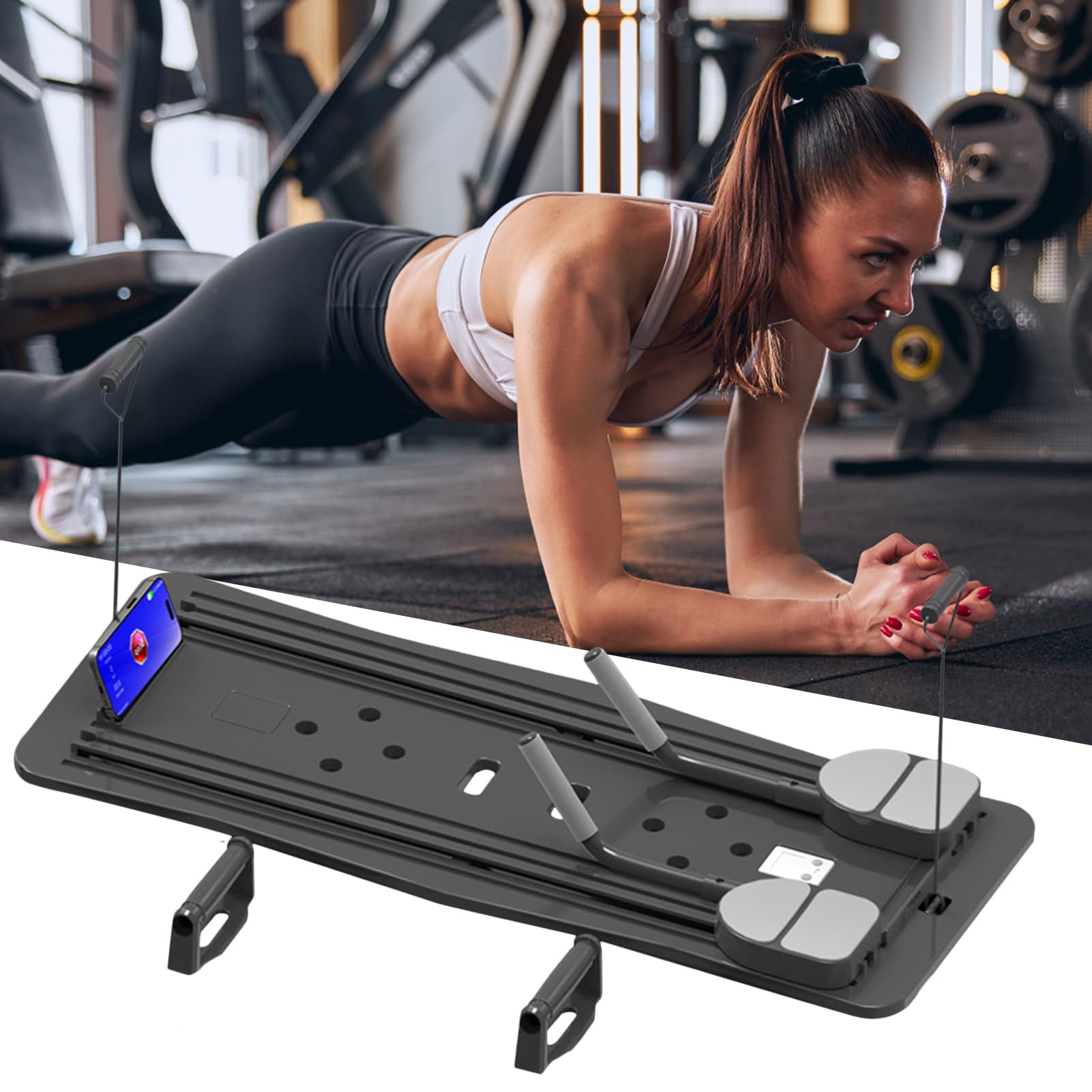 Pilates Reformer Board, kompaktowe urządzenie fitness do treningu mięśni brzucha, sprzęt do pilatesu, dla przyjaciół, nastolatków, syna, rodziny, córki, męża, dziewcząt, mężczyzn