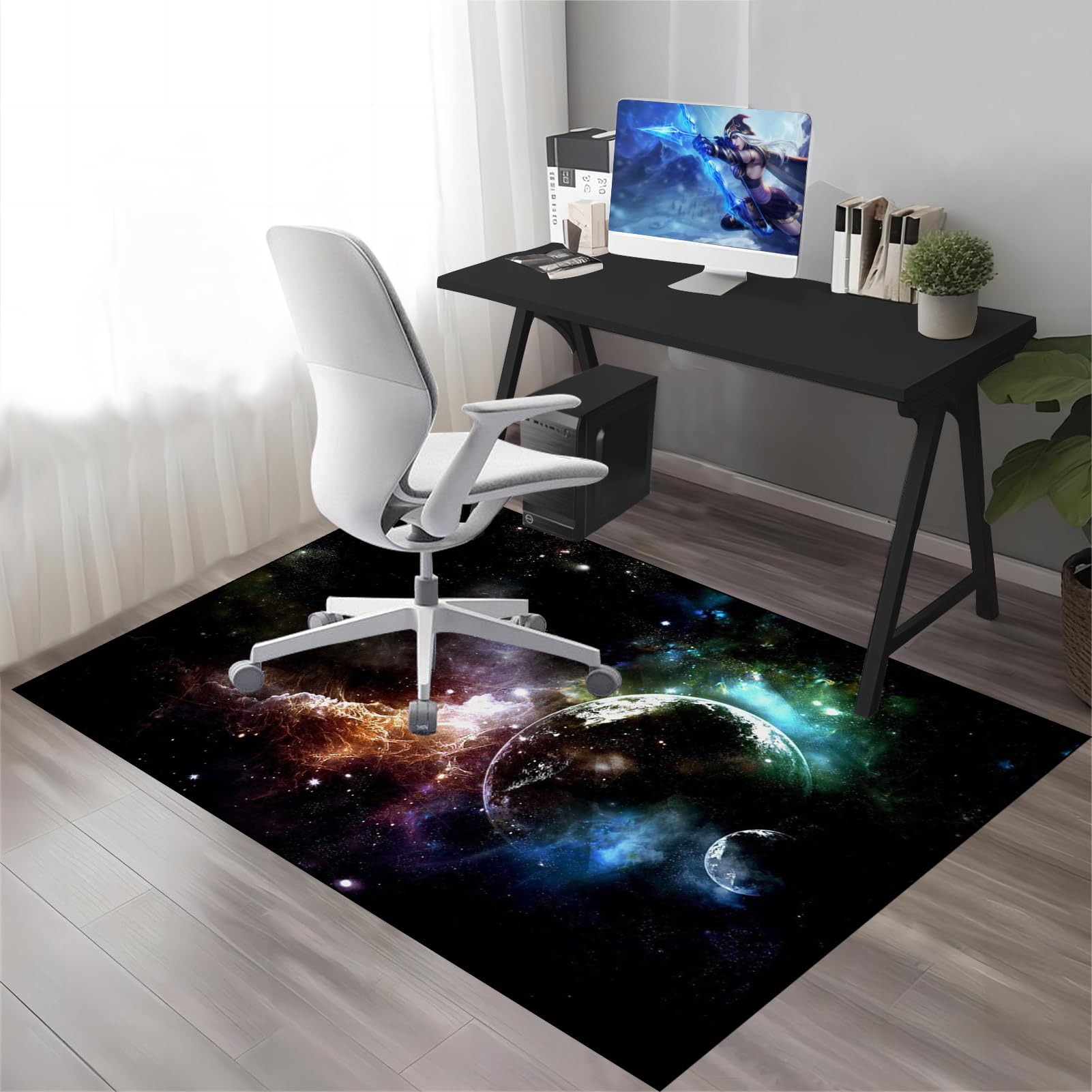 Tapis Chaise de Bureau, Tapis de Sol Gaming, 120 x 160 cmTapis Protection Sol Chaise Bureau, Tapis Gamer Sol Antidérapant, Tapis Protège-Sol, Tapis Bureau Sol, Tapis de Protection en carrelage