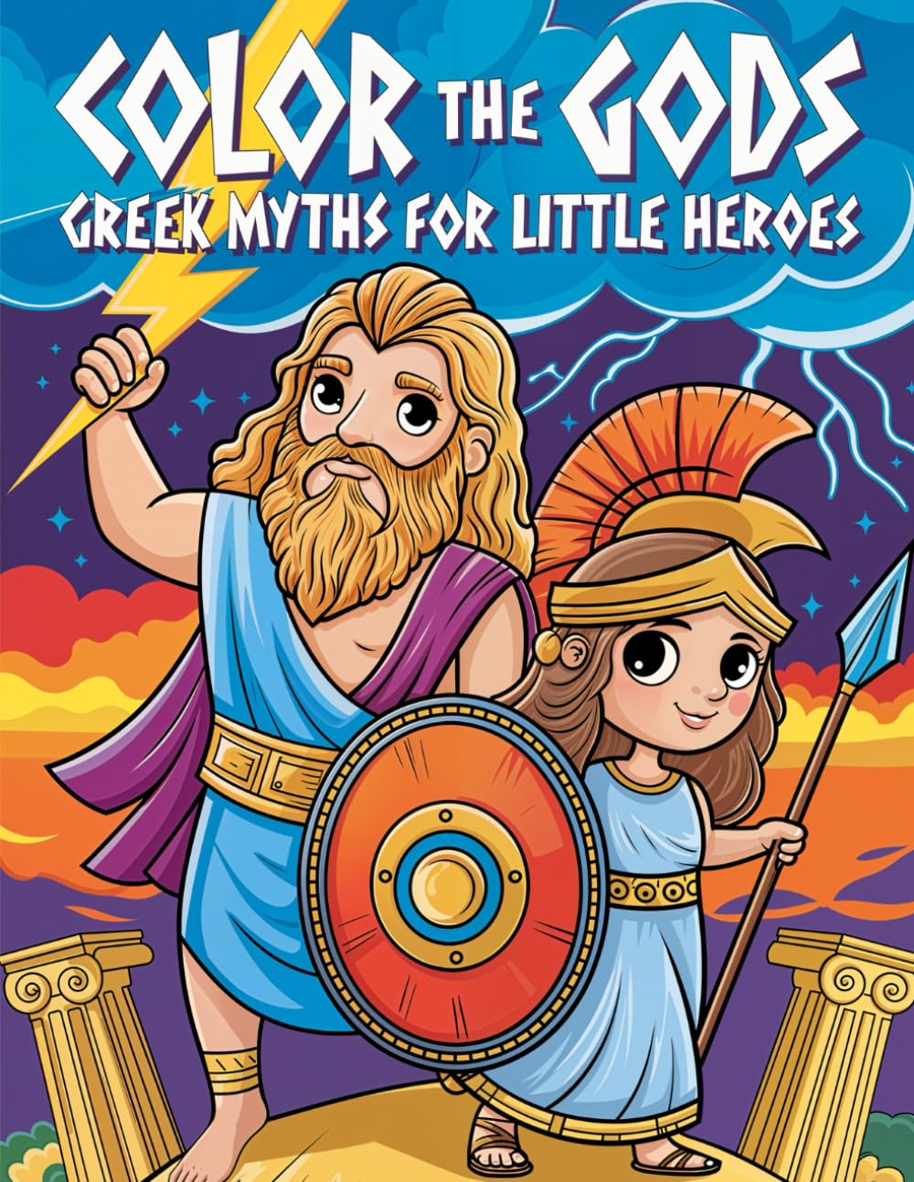 Color the Olympian Gods: A Greek Mythology Coloring Adventure for Kids - Cute and Easy-to-Paint Olympian Gods with Fun Facts! (Ancient Greece Coloring Adventures)