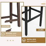 DYHOME Tabourets à barres grises 3,Tabourets modernes de comptoir de hauteur, 26 Tabouret en acier inoxydable pour l'île de Kitchen