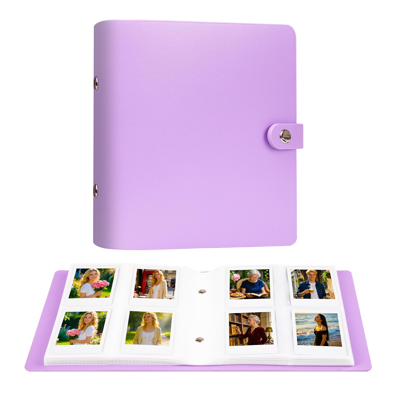 320 Pockets Photo Album for Fujifilm Instax Mini LiPlay 12 11 9 8 40 41 99 Evo 7S Instant Film Camera,PU Leather Cover Photo Book for Polaroid 2x3 Pictures (Purple)