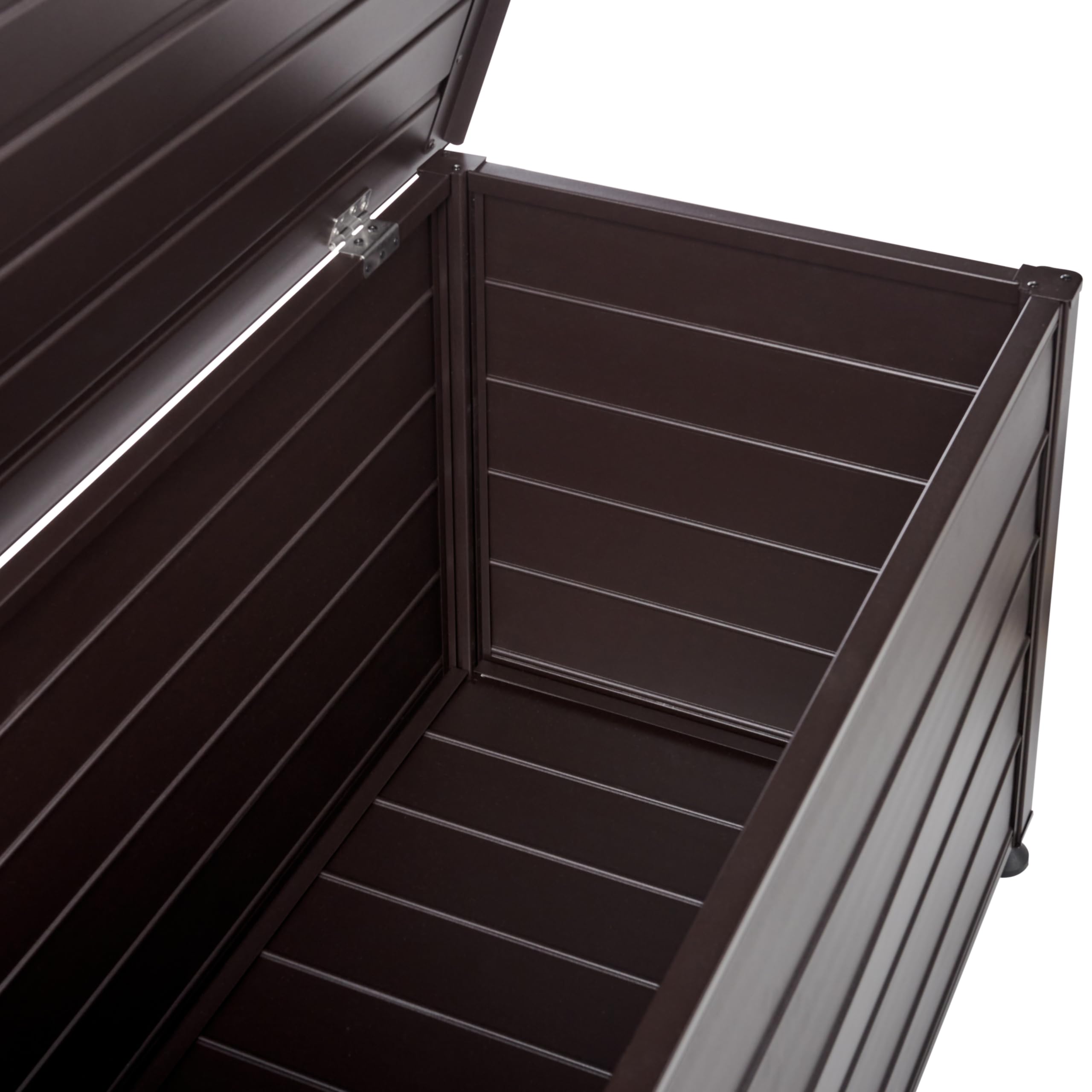 Skrzynia ogrodowa aluminium 190 l meble ogrodowe przechowywanie ciemnobrązowa Campalto
