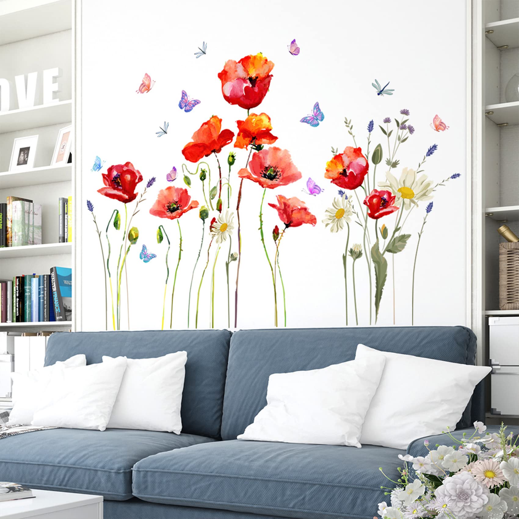 Vintage Flower Wall Stickers Vintage Floral Wall Decals | Urbanwalls