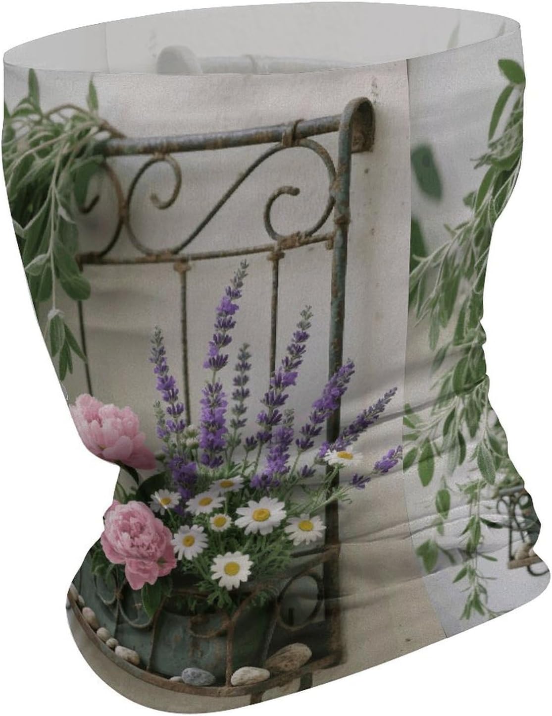 Sage Green Floral Neck Gaiter for Men Women Cooling Wrap Headwear Winter Head Wrap Scarf Beautiful Headband Personality Balaclava Sport Magic Scarf Windproof Hair Bandana
