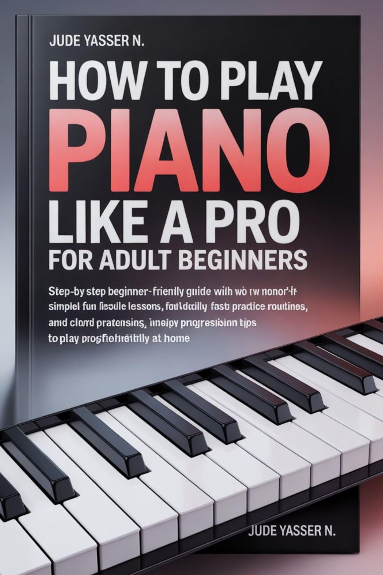 Livre piano adulte débutant avec tutoriel accords et leçons simples de musique autonome