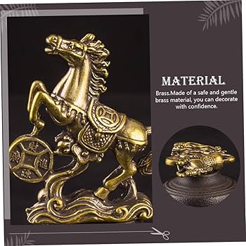 金色 海馬 彫刻 金属製 工芸品 Amazon.co.jp: RUNROTOO 幸運 馬 装飾品 金色 馬 装飾 真鍮 馬 装飾 馬
