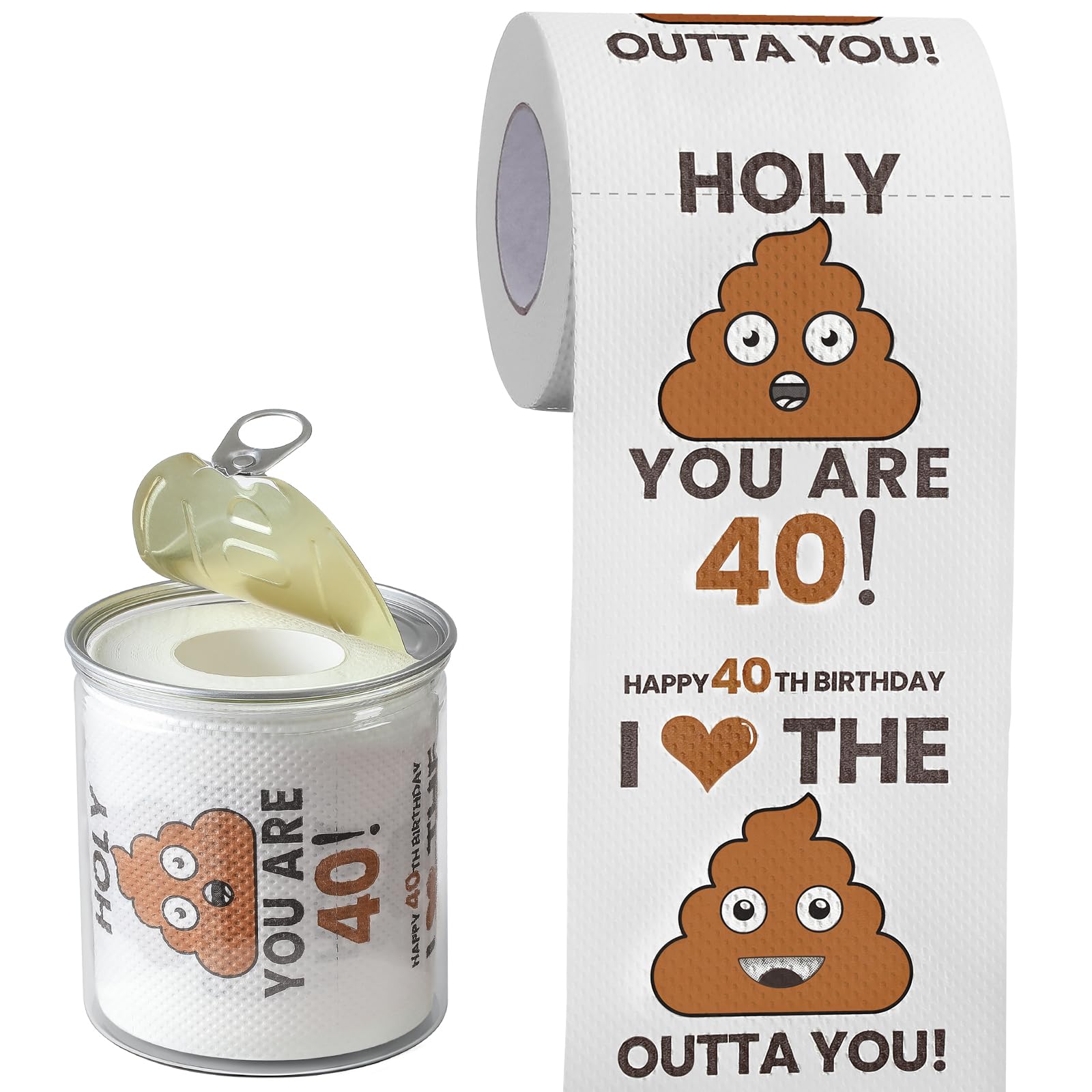 Box-Shaped Packaging - For Women, Men, Him 40. Birthday Gifts Toilet Paper - 40th Birthday Decorations, Party Supplies Sweets - 40 Years Old Funny Gag Gift Ideas-image-31