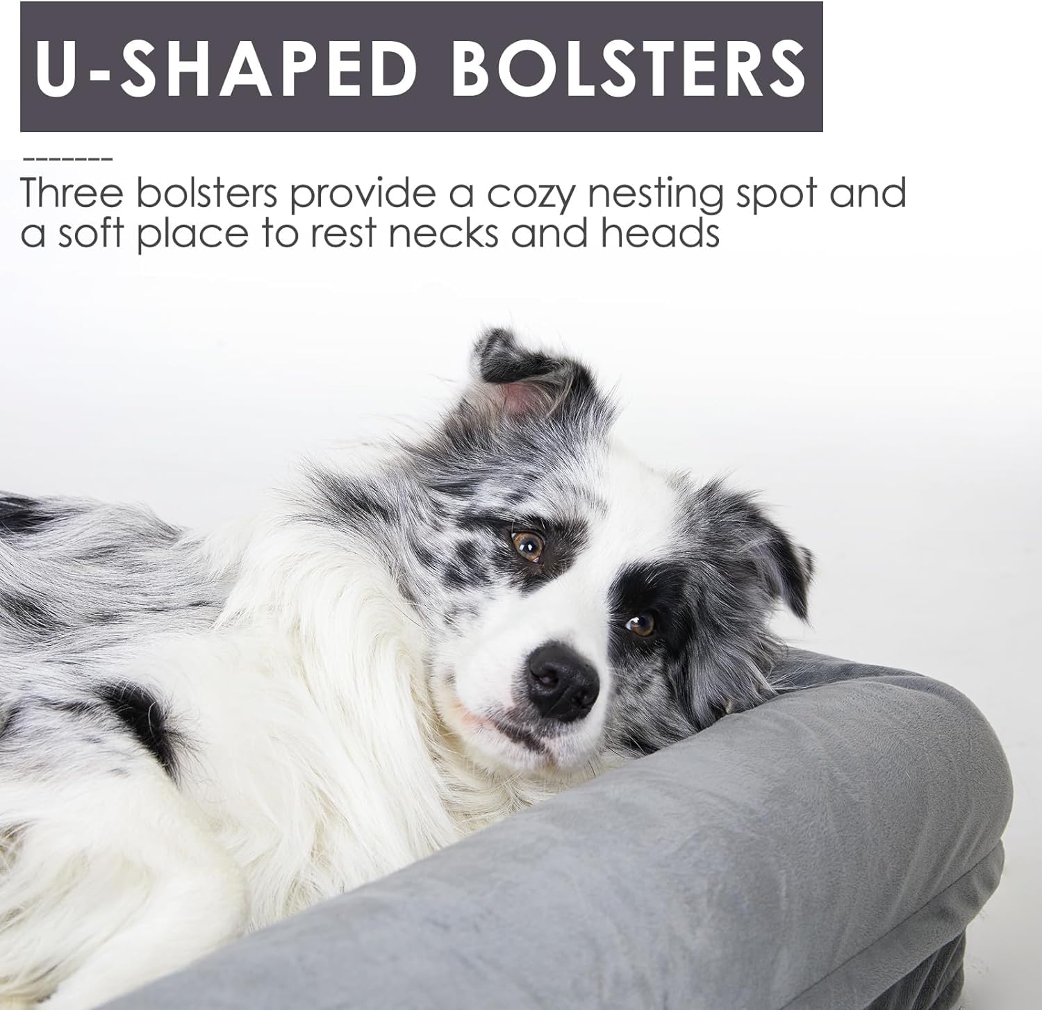 Cama ortopédica para perros grandes, camas impermeables para perros con funda extraíble lavable, acogedora cama de felpa para perros, cama para mascotas en forma de L con forro impermeable y parte