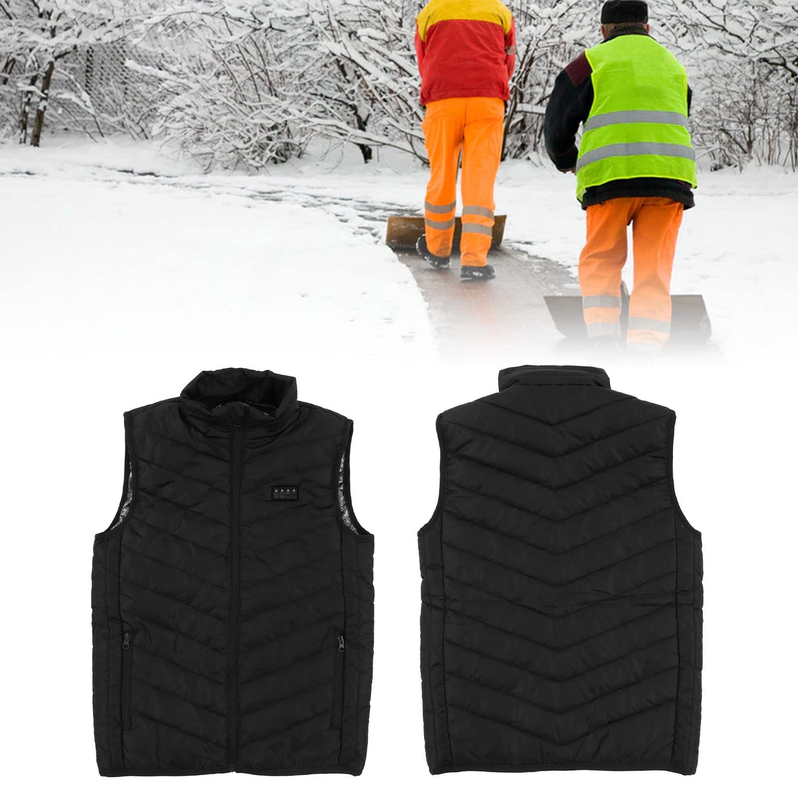 Unisex Wodoodporna Lekka Kamizelka Grzewcza z Akumulatorem dla Mężczyzn i Kobiet na Zimę 6XL