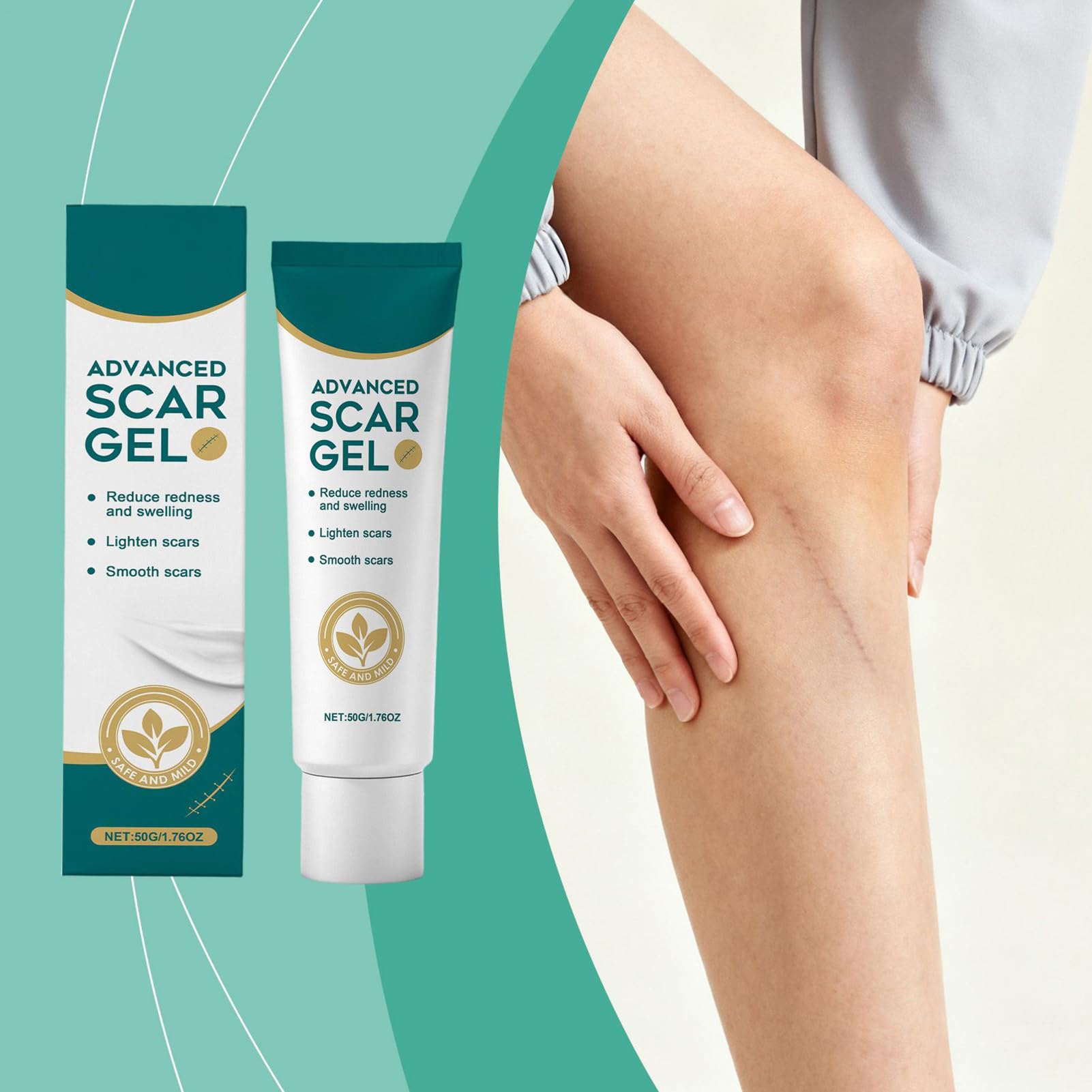 Gel de Silicona para Cicatrices - 50 Gramos Producto Para Desvanecer Marcas De Quemaduras,Nueva Crema Calmante Para Cicatrices,Para Hombres Y Mujeres, Queloides, Amantes De La Belleza, Viajeros, Rutin