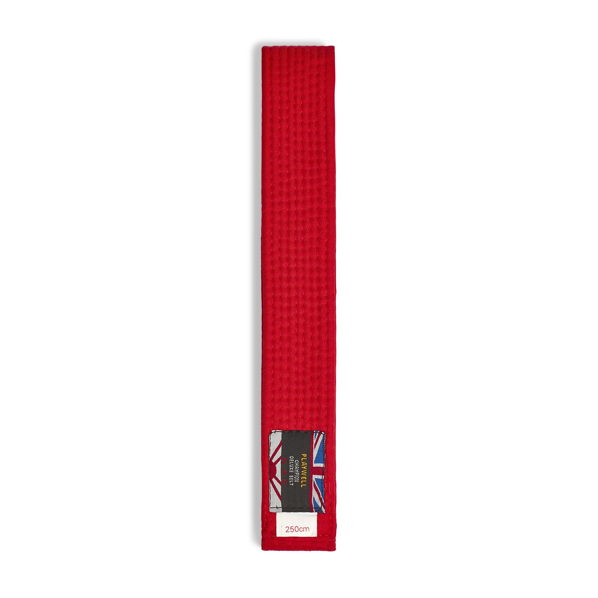 Playwell Unisex Red Martial Arts Cotton Solid Colou Grading Belt - (Karate, Judo Taekwondo) (, 300Cm)