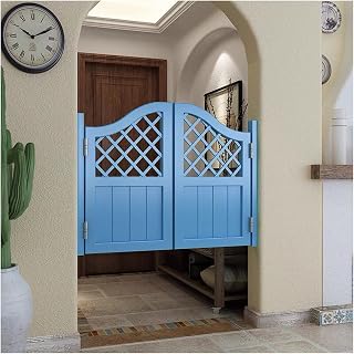Cafe Swinging Doors Solid Wood Garden Kitchen Partition Library Bar Entrance Auto Close Fence Half Waist Gate Cafe Doors Includes Hinges (A 90X90)