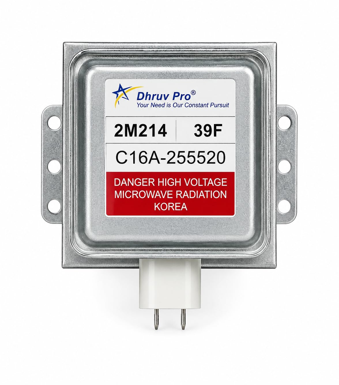 DHRUVPRO Magnetron 2M-214 - Compatible/Replaceable for Microwave Ovens of Same Size and Specification (Silver)