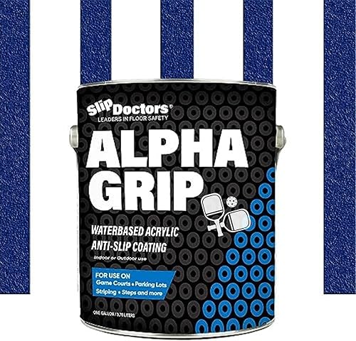 Miniatura 1 de Alpha Grip Pickleball Court - Pintura para hormigón, asfalto y piedra, revestimiento antideslizante para una tracción superior (azul pickleball, 1