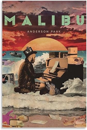 DAXXIN Anderson - Póster de lona 013 de Paak Malibu 013, pintura artística decorativa para pared, sala de estar, dormitorio, decoración, regalo, sin