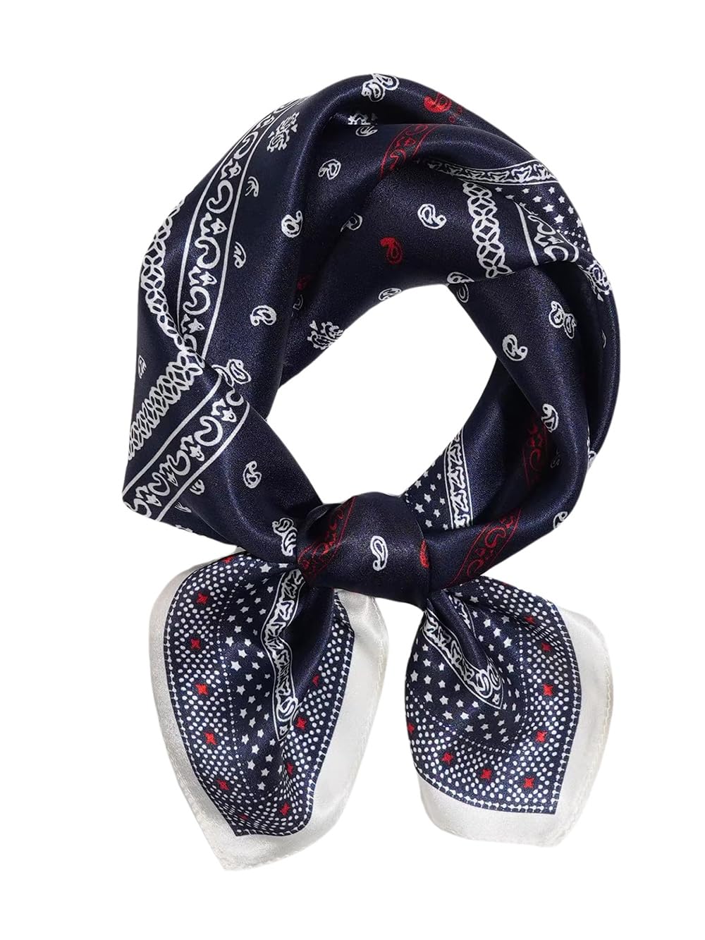 ANDANTINO 100% Mulberry Silk Scarf -21” Square Neckerchief with Gift Packed