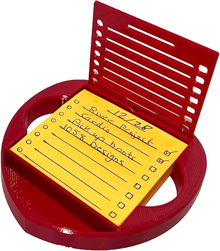 Soporte de notas adhesivas de corazón con plantilla roja, dispensador de notas adhesivas compatible con notas Post-It, organizador de notas