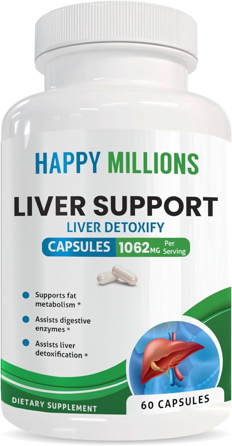 Liver Support Supplement | with Milk Thistle, Dandelion, Beetroot, Zinc & Herbal Blend | 60 Veg Capsules