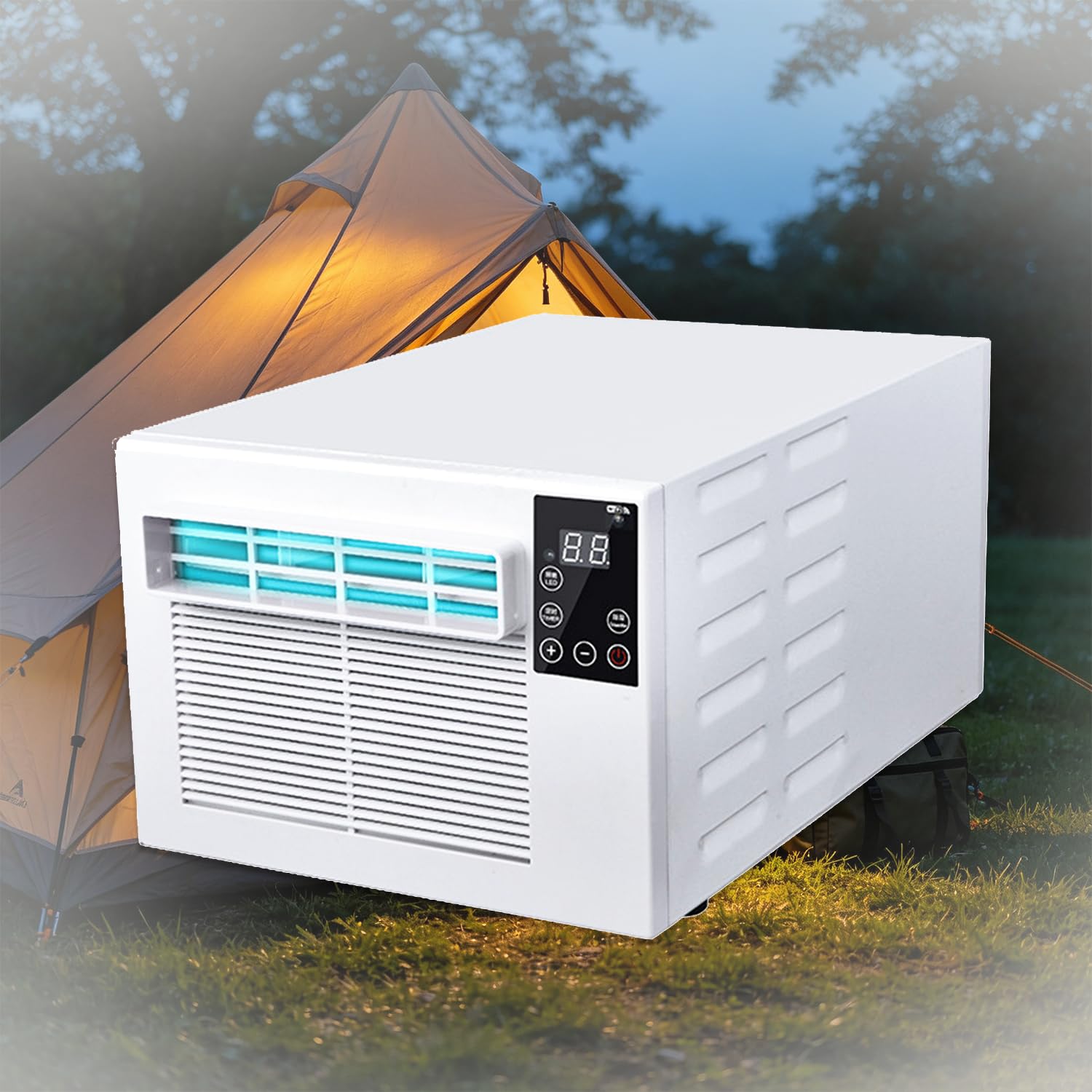 WTRYRN RV Mini Cooler, slim body with 1881 BTU fast cooling 110V