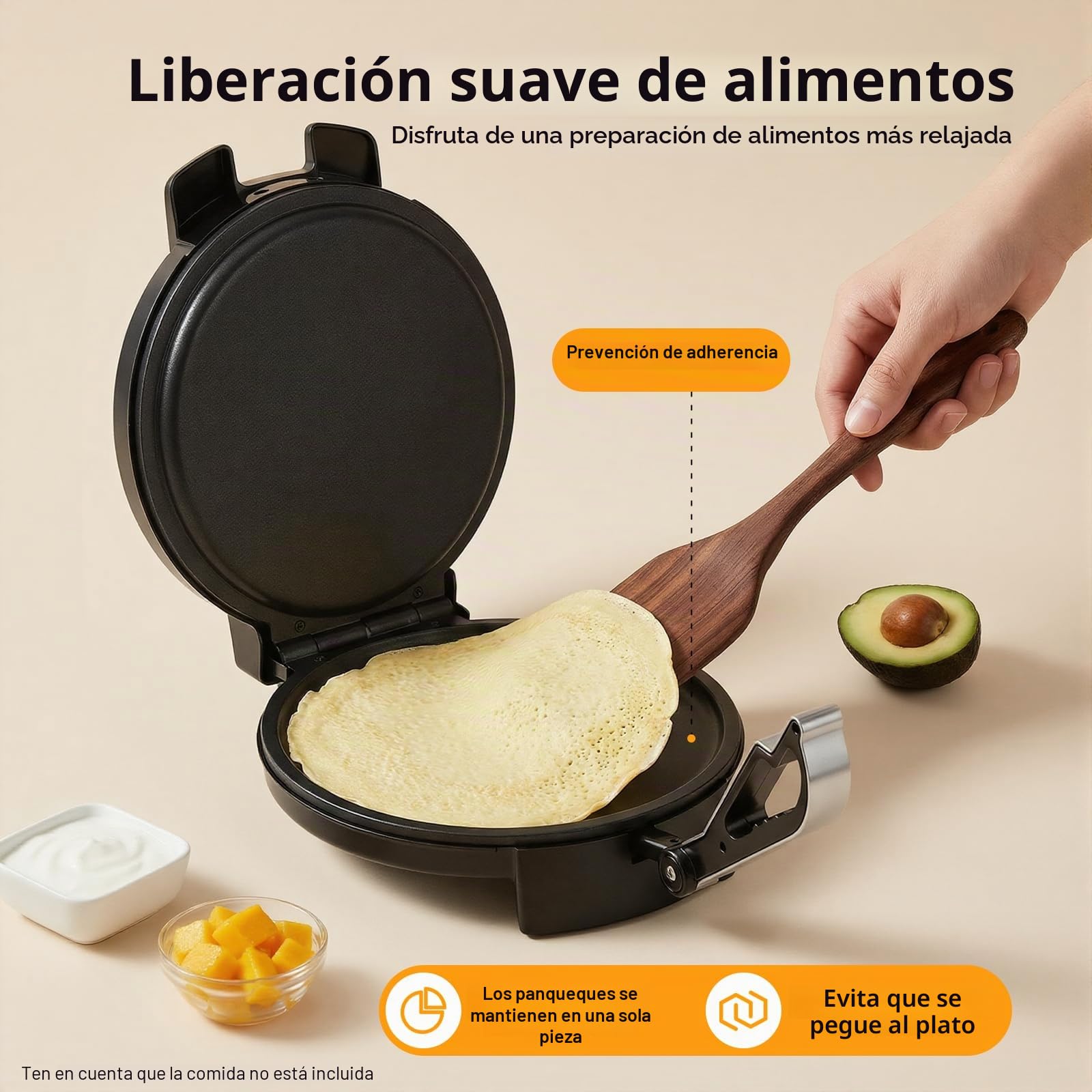 Roti Maker Máquina de prensado eléctrico de tortilla Chapati, calefactor a doble cara, acero inoxidable, fabricante de crepes para chapati, tortilla, pan plano, 1200 W