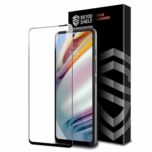 Skyddshield Military-Grade Gorilla Tempered Glass For Motorola G40 Fusion and Motorola G60 (6.8 Inch) With Installation Kit | Edge to Edge Coverage | Black