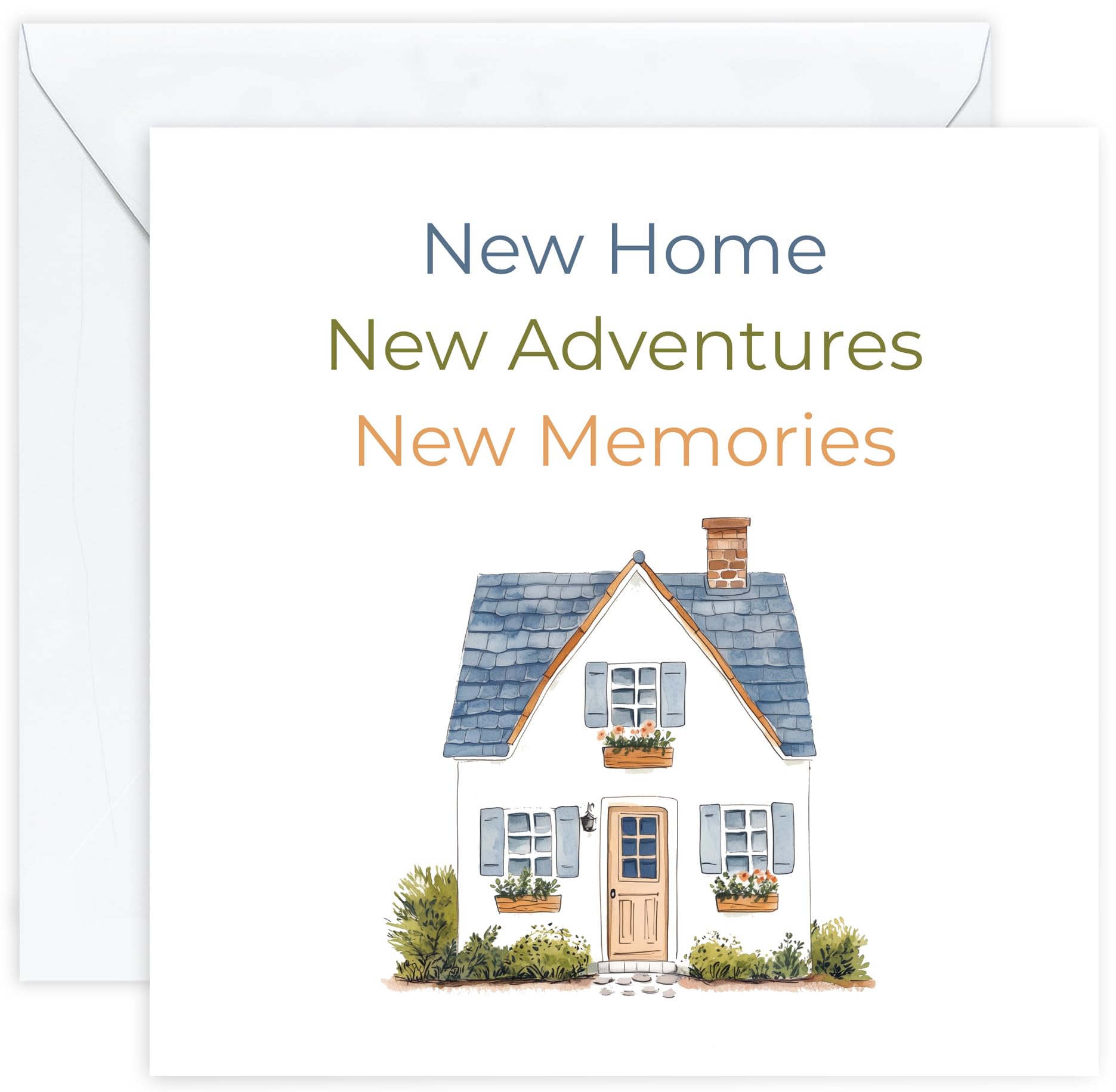 Personalised New Home Card | Welcome to Your New Home | Good Luck Moving House Card | Modern New House Card | Moving In Card for New Homeowners | Housewarming Card UK (Design 3)