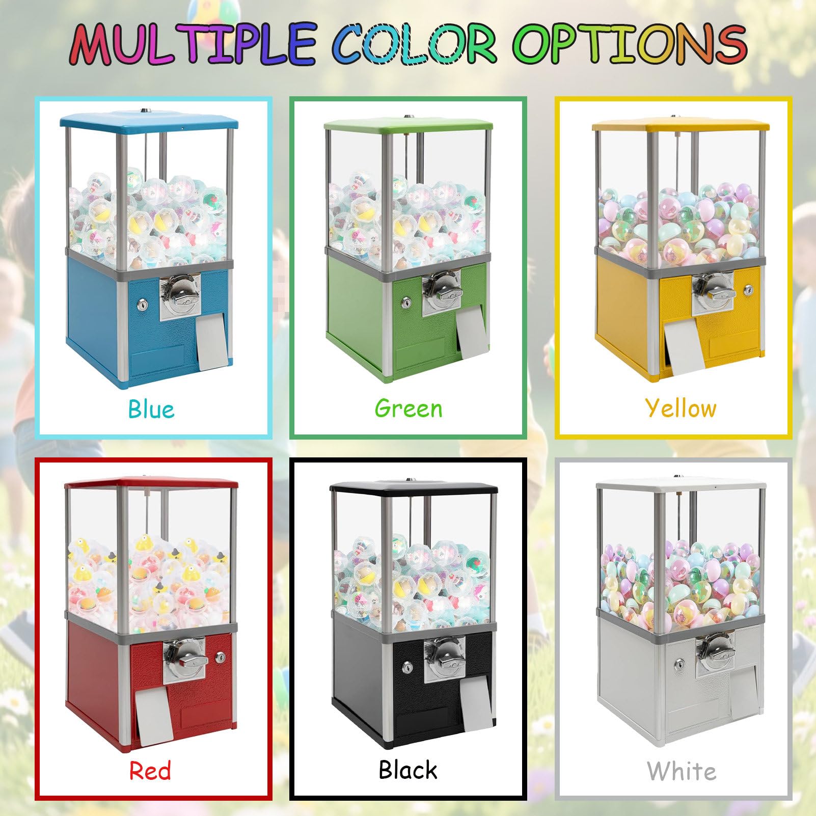 Distributore automatico di giocattoli, distributore automatico di capsule con serrature, include 100 palline vuote per negozi di giochi domestici e punti vendita, perfetto per l'intrattenimento