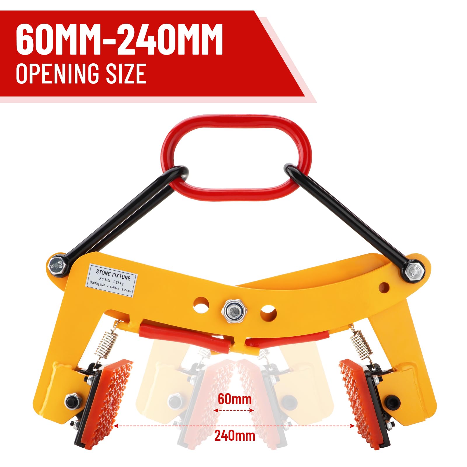 Stone Lifting Clamps, Lifting Clamp For Lifting And Installing Concrete Blocks Granite Slabs Timber Heavy Duty Lifting Clamps 617 Lbs Tensile Strength Lifting - View #2