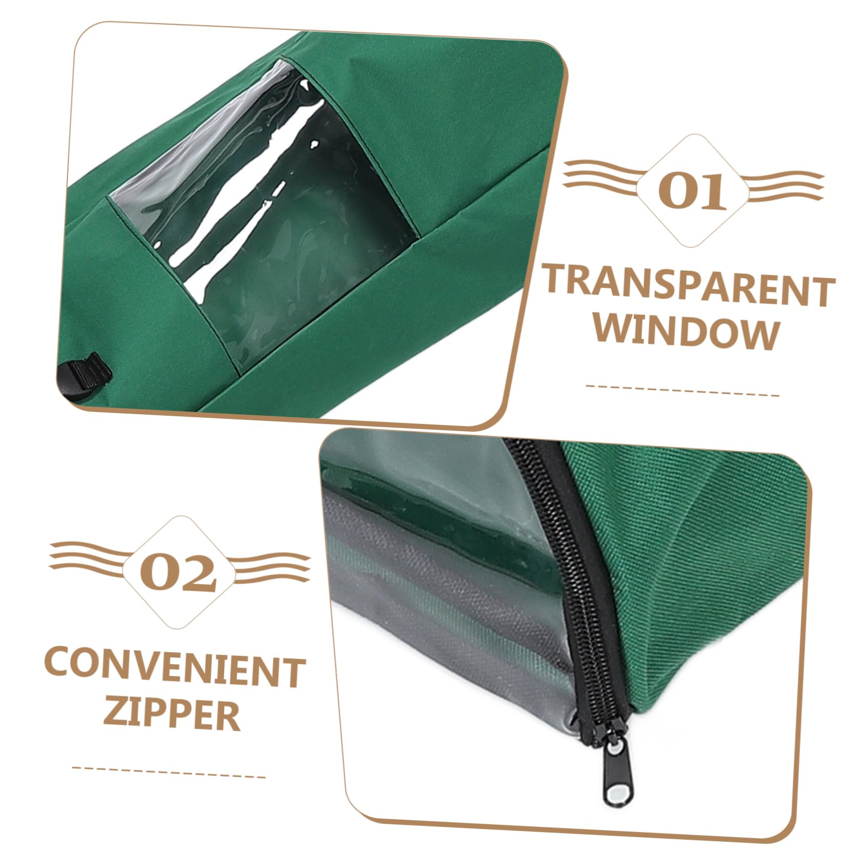 BCOATH Geschenkpapier Aufbewahrungsbeutel aus Oxfordstoff Grün Wiederverwendbar für Partyverpackung und Weihnachten zur Ordnung von Rollen und Zubehör