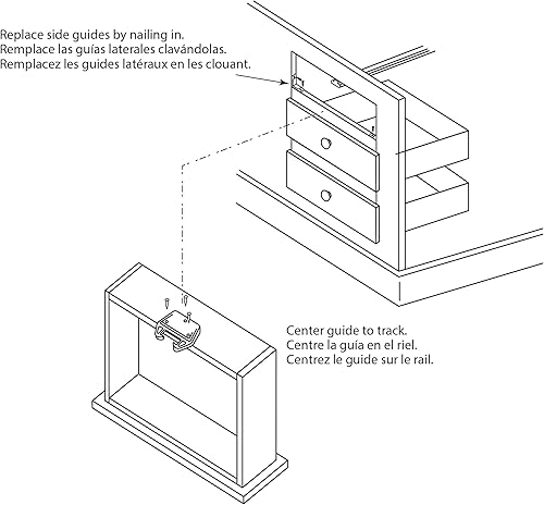 Miniatura 6 de Prime-Line R 7128 18 pulgadas x 1-516 pulgadas, kit de guía de cajón blanco (1 kit) (paquete de 2)