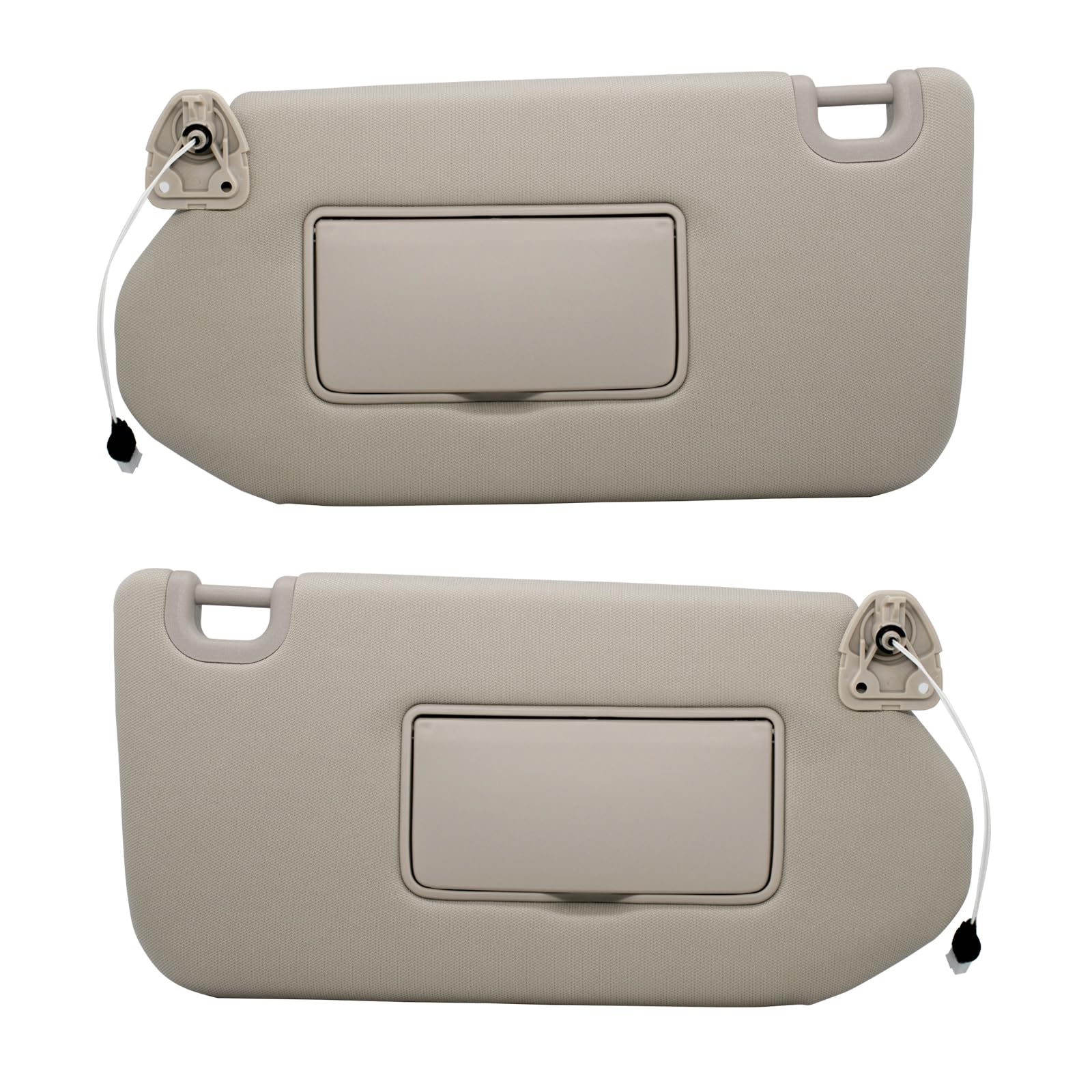 NHILESLeft Driver Side & Right Passenger Sun Visor with Lamp & Mirror for 2013-2020 Nissan Pathfinder 2014-2020 Infiniti QX60 and 2013 Infiniti JX35,OEM: 96401-9PB0A 964009PB0A Beige