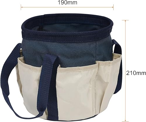 Miniatura 2 de HARFINGTON Bolsa de herramientas de jardín de 7.5 x 8.3 pulgadas, grande, Oxford, impermeable, con bolsillos, bolsa de mano de jardín, organizador