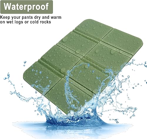Miniatura 3 de plplaaoo Alfombrilla plegable impermeable de espuma XPE para sentarse, portátil, plegable, ultraligera, para exteriores, asiento de campamento,