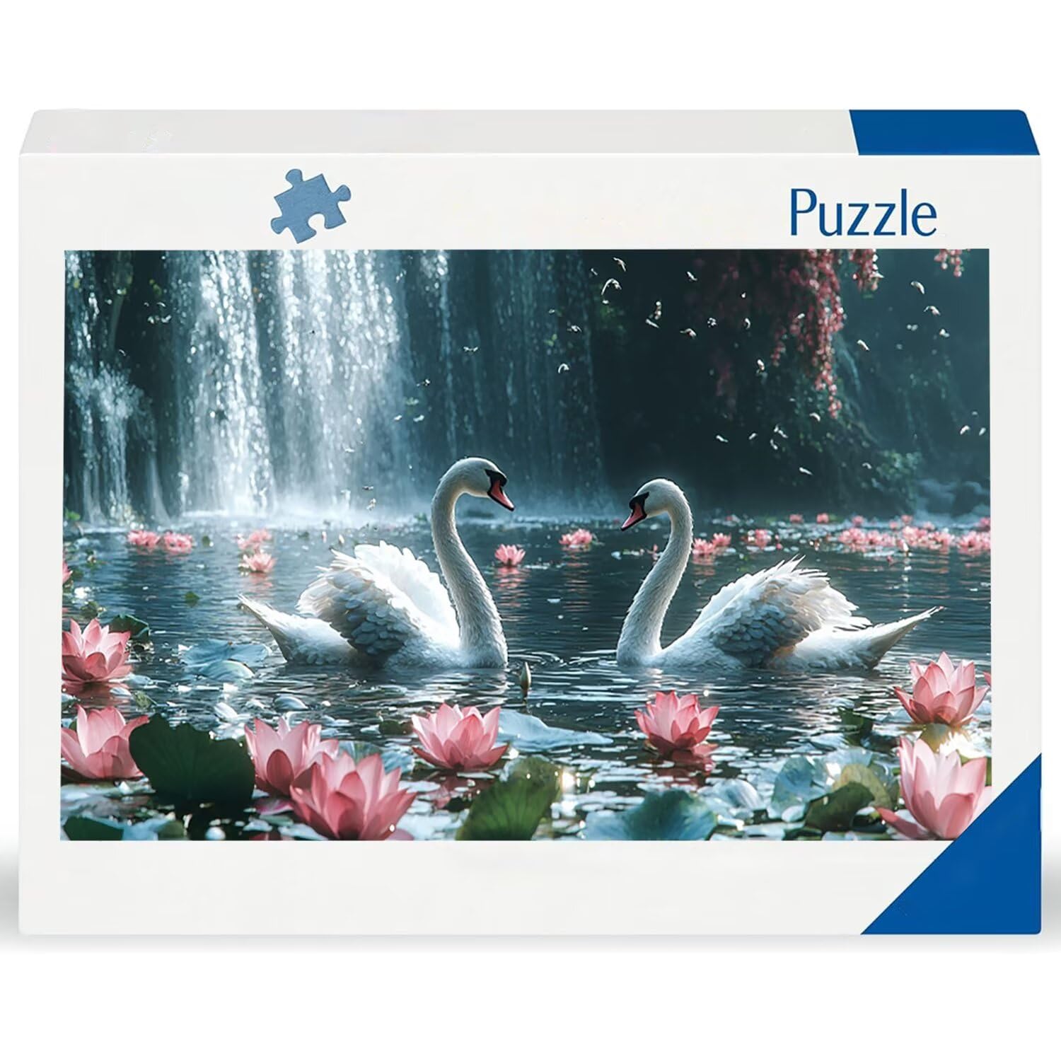 Puzzle para Adultos 1692 Piezas, Cisne de Loto Puzzle, Difícil, Desafiante, Rompecabezas Encajan Perfectamente, Letras en la Parte Posterior, sin Polvo, Regalo para Personas Mayores (179x31cm) v-332