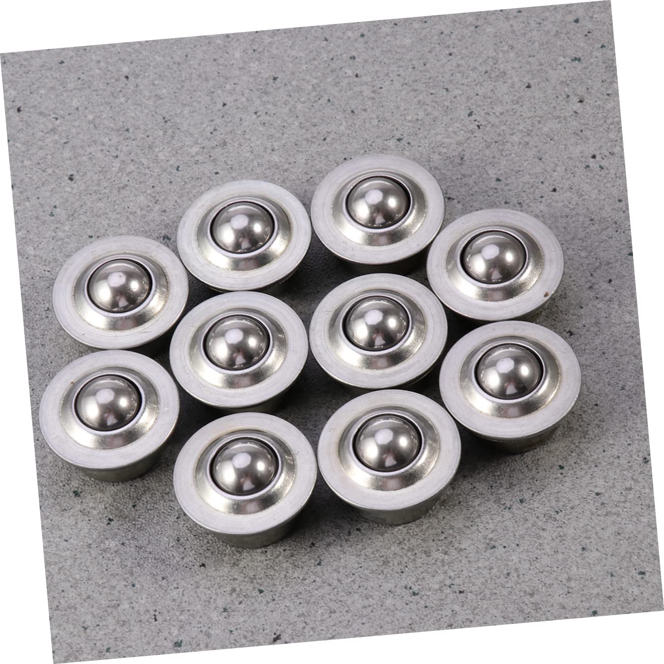 10sets Mounted Ball Bearing Caster Metal Ball Casters Transfer Bearings Transfer Table Support Cup 10pcs*10