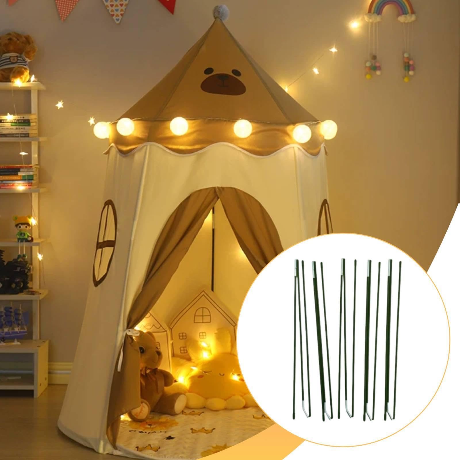 rockible Kit di Tenda da Gioco per Bambini, robusti e Resistenti, Ideali per riparazioni e lavori Fai da Te, con sezioni Ore Inferiore montanti, 5 Pezzi