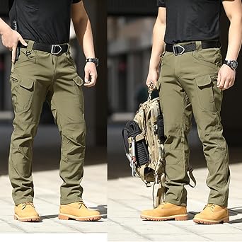 Flexcamo Tactical Pants,Multi Pockets Stretch Waterproof Quick Dry Work Pants