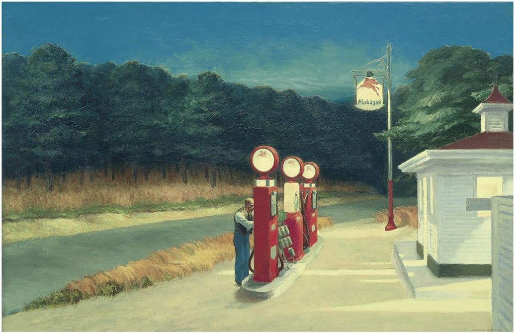McGaw Graphics Gas, 1940 by Edward Hopper Painting Print